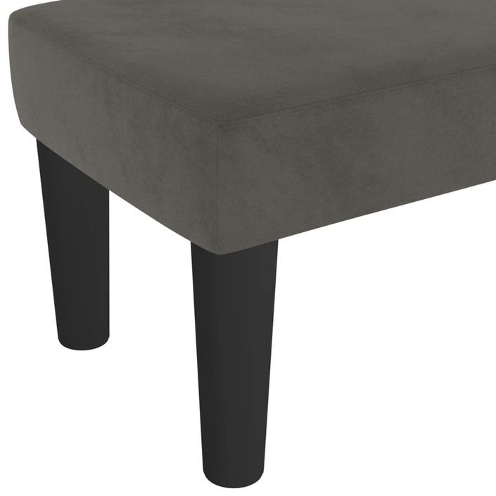 Banc Gris foncé 70x30x30 cm Velours - Photo n°5