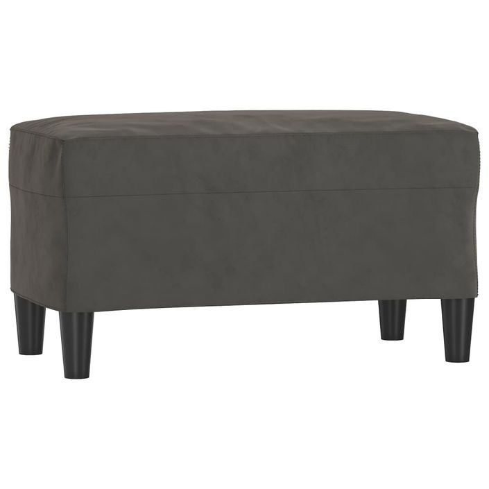 Banc Gris foncé 70x35x41 cm Velours - Photo n°2