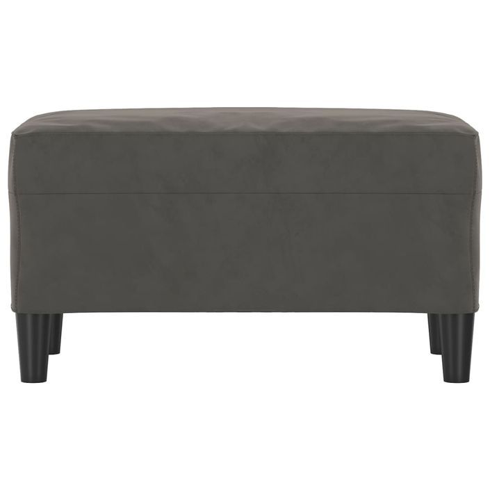 Banc Gris foncé 70x35x41 cm Velours - Photo n°3