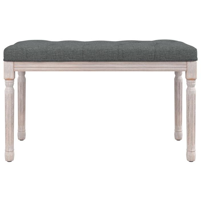 Banc Gris foncé 80x40x49 cm Tissu - Photo n°3