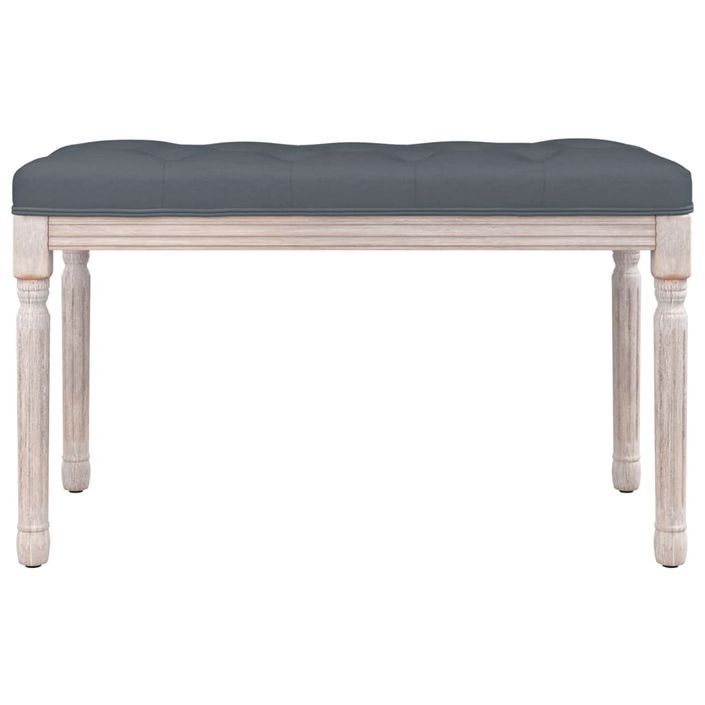 Banc Gris foncé 80x40x49 cm Velours - Photo n°3