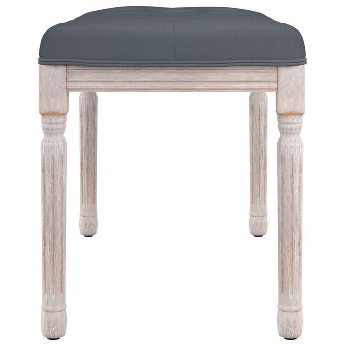 Banc Gris foncé 80x40x49 cm Velours - Photo n°4