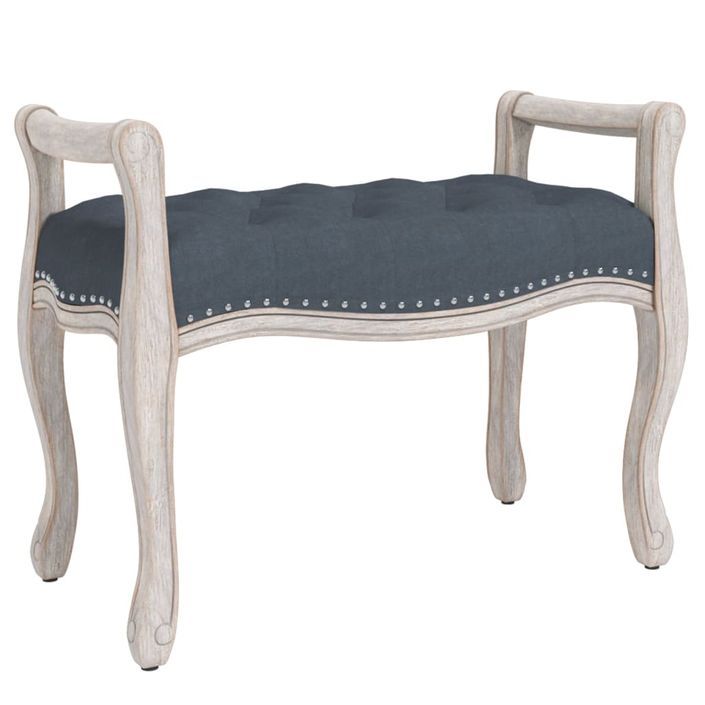 Banc Gris foncé 80x45x60 cm Velours - Photo n°1