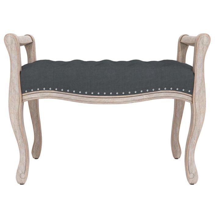 Banc Gris foncé 80x45x60 cm Velours - Photo n°3