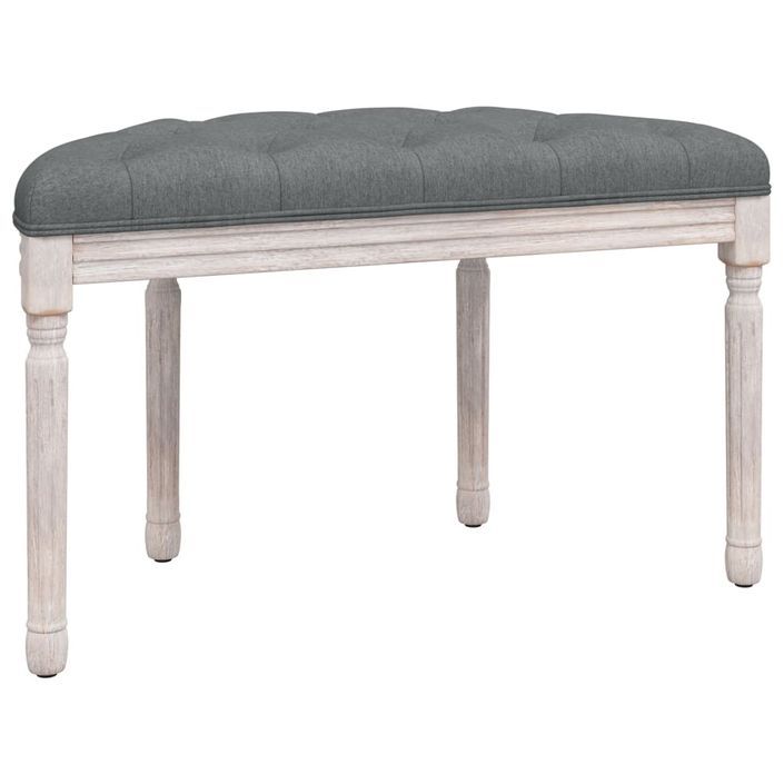 Banc Gris foncé 81,5x41x49 cm Tissu - Photo n°5