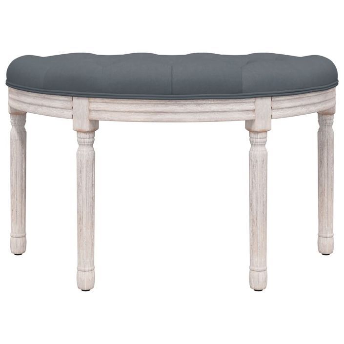 Banc Gris foncé 81,5x41x49 cm Velours - Photo n°3