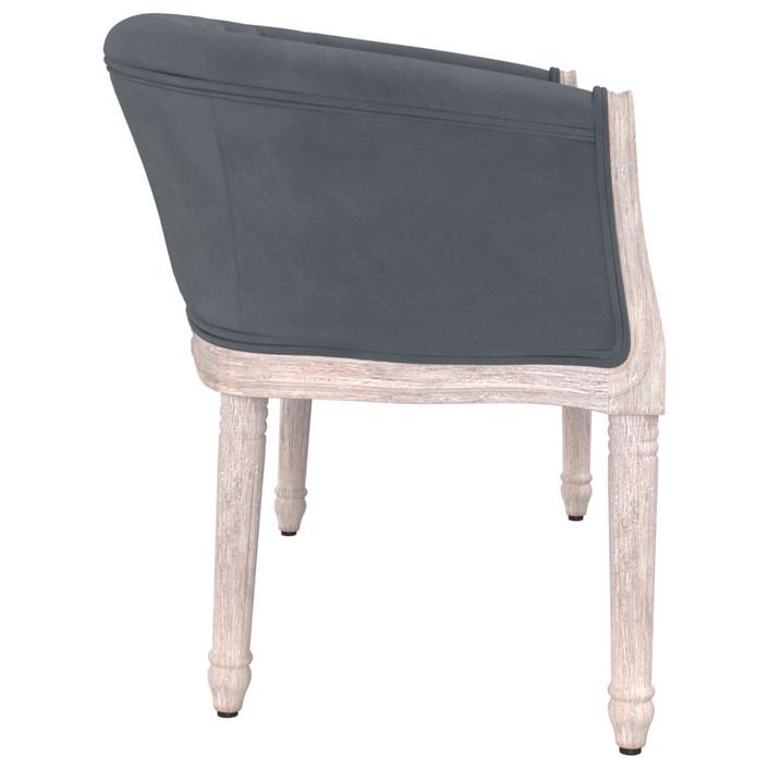 Banc Gris foncé 98x56x69 cm Velours - Photo n°4