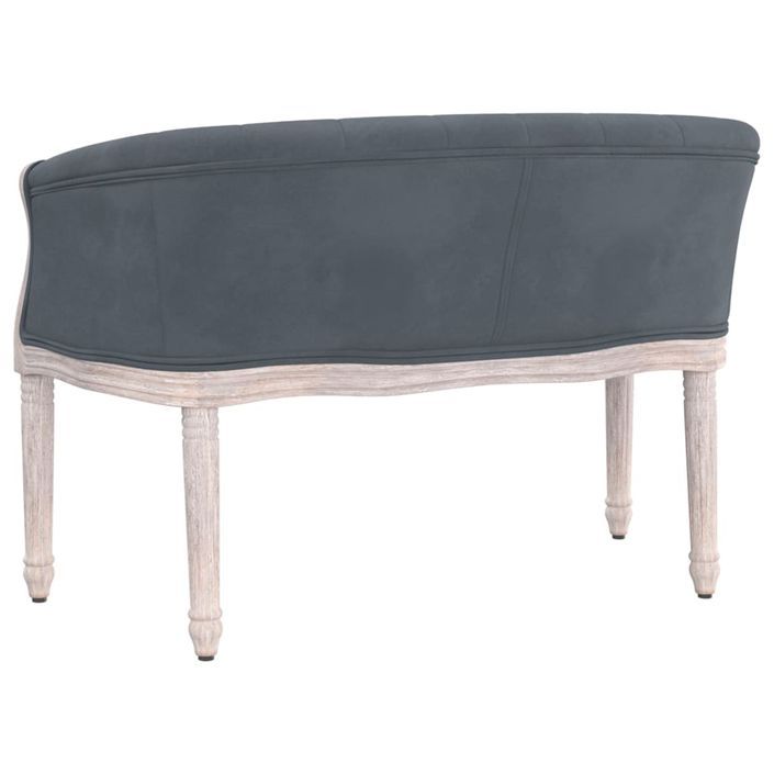 Banc Gris foncé 98x56x69 cm Velours - Photo n°5