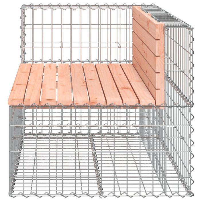 Banc jardin design gabion 122x71x65,5 cm bois massif de douglas - Photo n°4