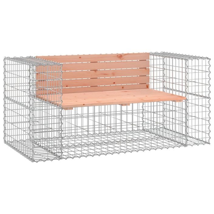 Banc jardin design gabion 143x71x65,5 cm bois massif de douglas - Photo n°1