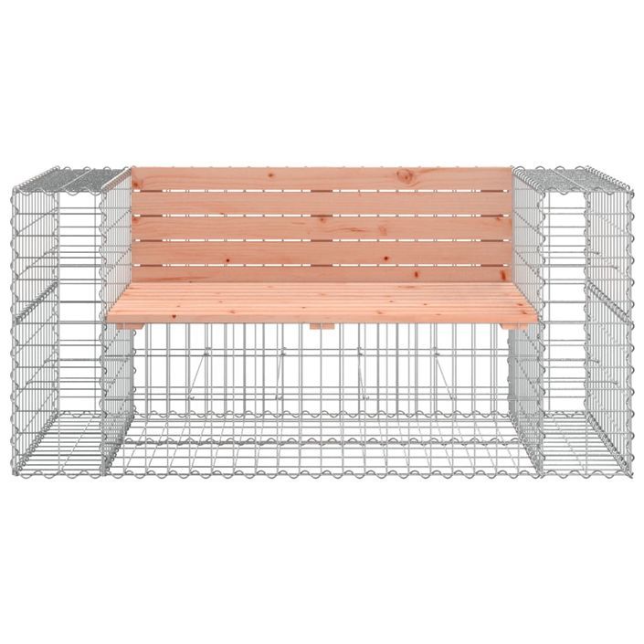 Banc jardin design gabion 143x71x65,5 cm bois massif de douglas - Photo n°3