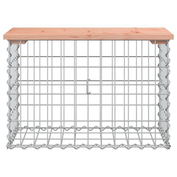 Banc jardin design gabion 63x31,5x42 cm bois massif de douglas - Photo n°3