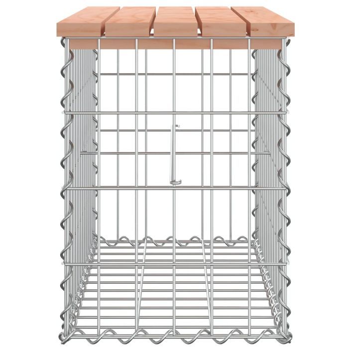 Banc jardin design gabion 63x31,5x42 cm bois massif de douglas - Photo n°4