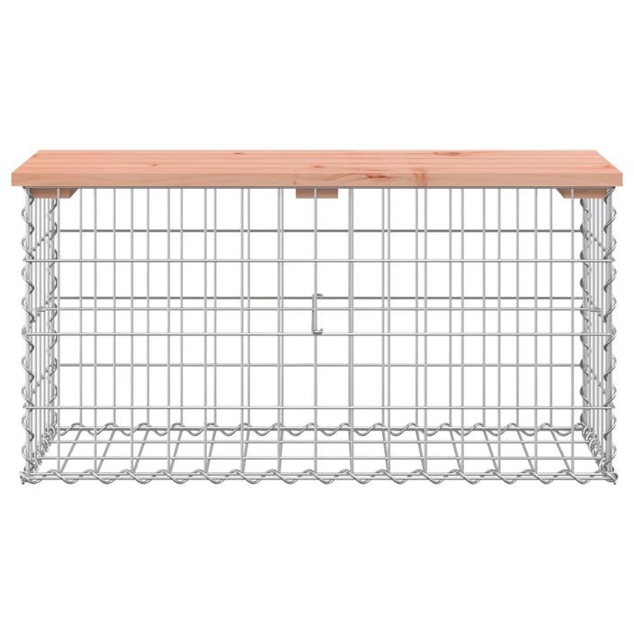 Banc jardin design gabion 83x31,5x42 cm bois massif de douglas - Photo n°3