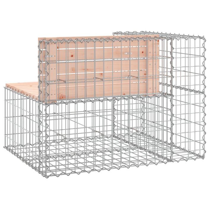 Banc jardin design gabion 92x71x65,5 cm bois massif de douglas - Photo n°5