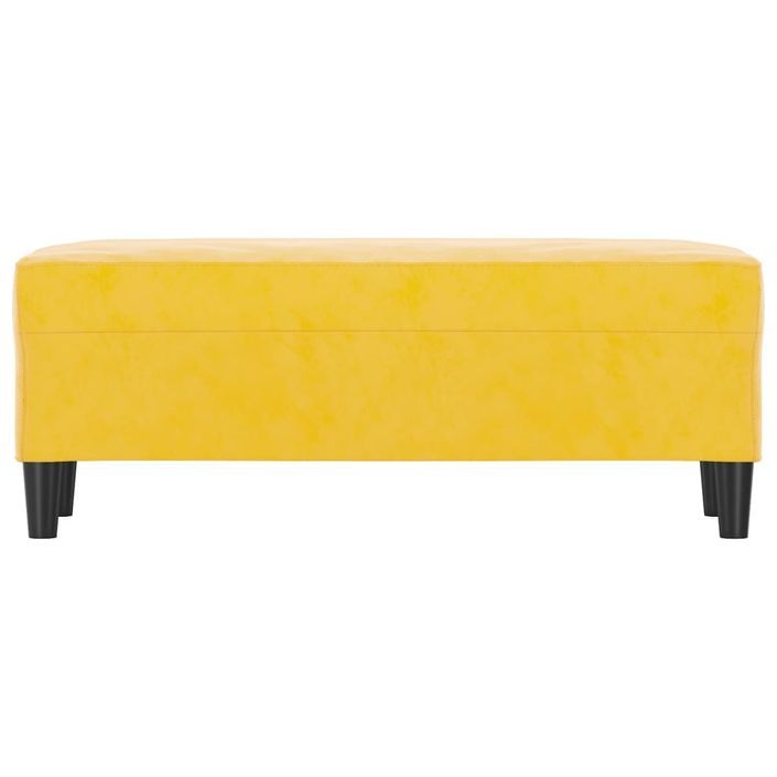 Banc Jaune 100x35x41 cm Velours - Photo n°3