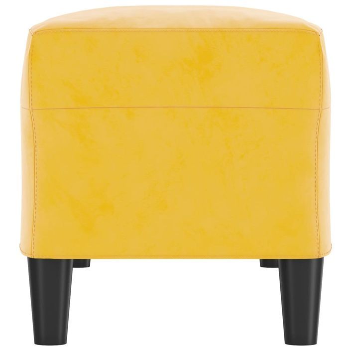 Banc Jaune 100x35x41 cm Velours - Photo n°4