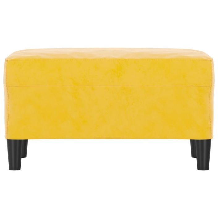 Banc Jaune 70x35x41 cm Velours - Photo n°3