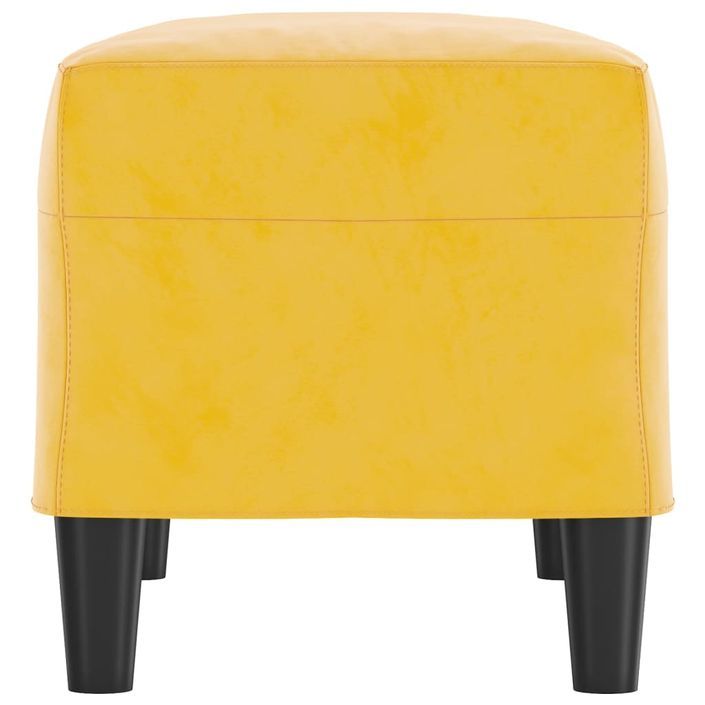 Banc Jaune 70x35x41 cm Velours - Photo n°4