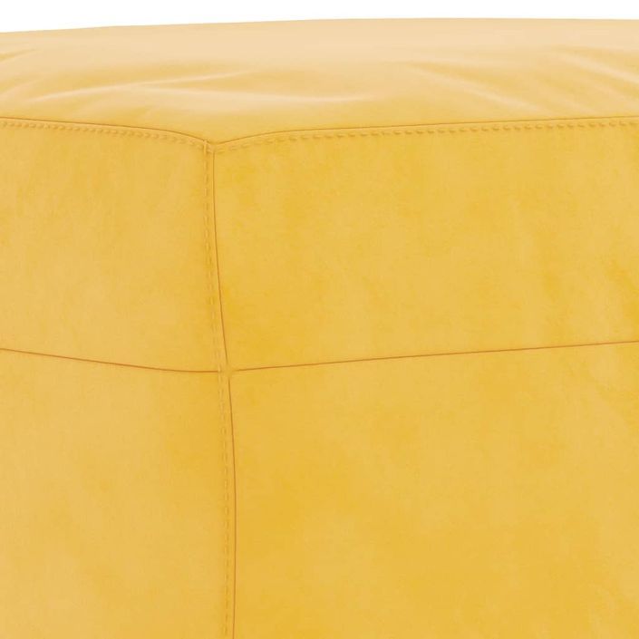 Banc Jaune 70x35x41 cm Velours - Photo n°5