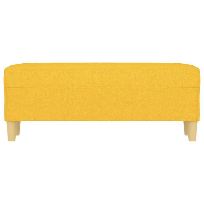 Banc Jaune clair 100x35x41 cm Tissu - Photo n°3