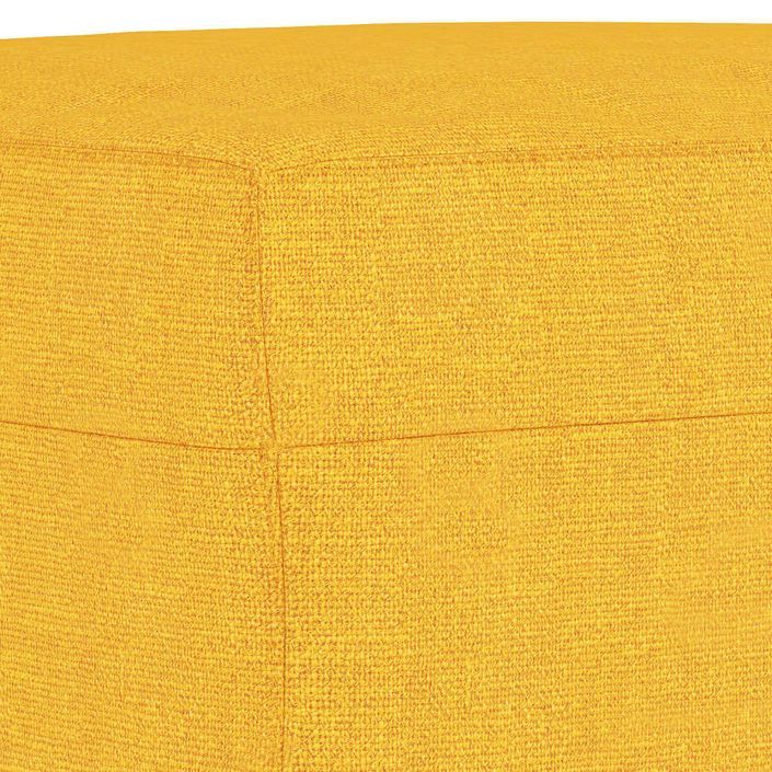 Banc Jaune clair 100x35x41 cm Tissu - Photo n°5