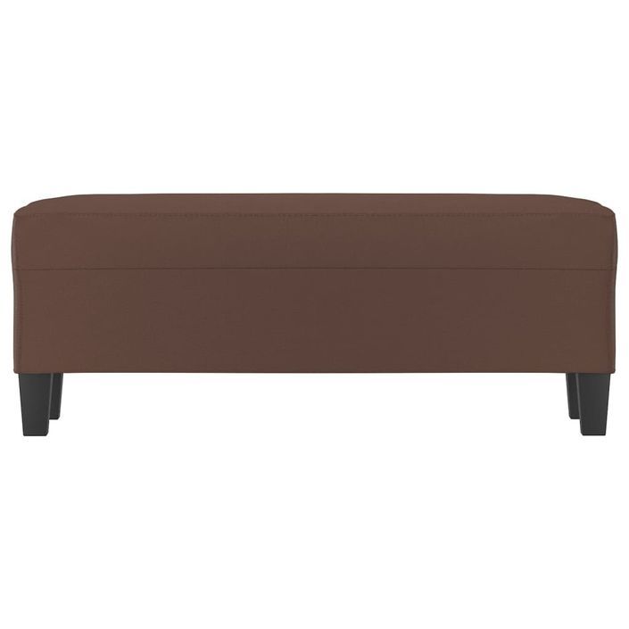 Banc Marron 100x35x41 cm Similicuir - Photo n°3