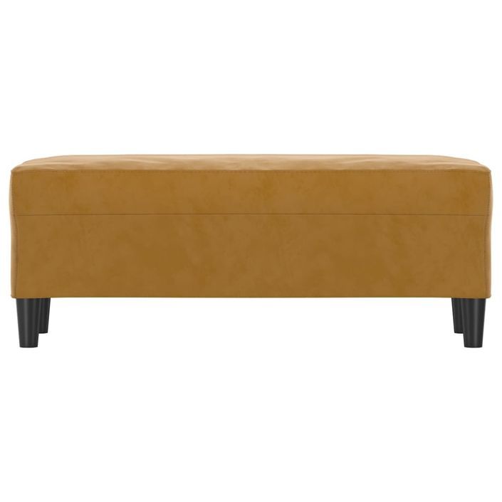 Banc Marron 100x35x41 cm Velours - Photo n°3