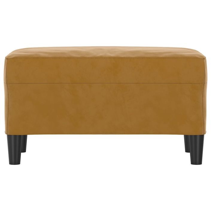 Banc Marron 70x35x41 cm Velours - Photo n°3