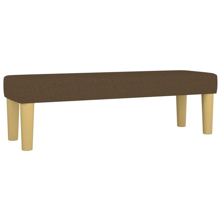 Banc Marron foncé 100x30x30 cm Tissu - Photo n°2