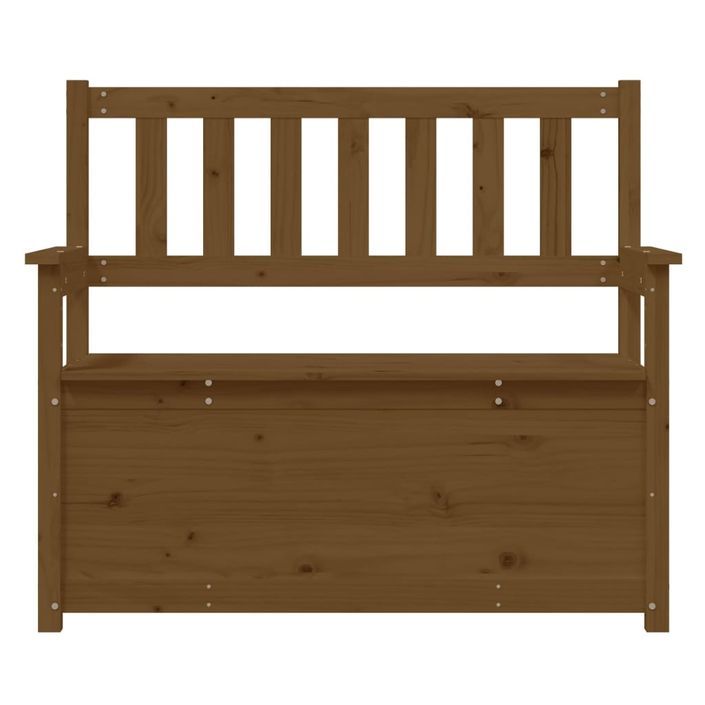 Banc Marron miel 112,5x51,5x96,5 cm Bois de pin massif - Photo n°6