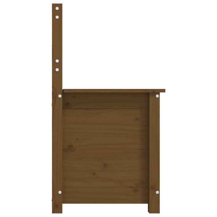 Banc Marron miel 80x41x77 cm Bois de pin massif - Photo n°8