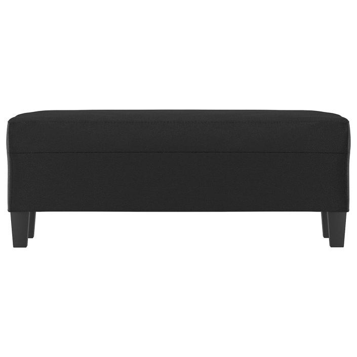 Banc Noir 100x35x41 cm Similicuir - Photo n°3