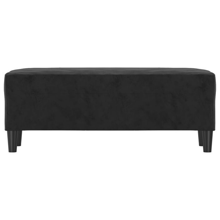 Banc Noir 100x35x41 cm Velours - Photo n°3