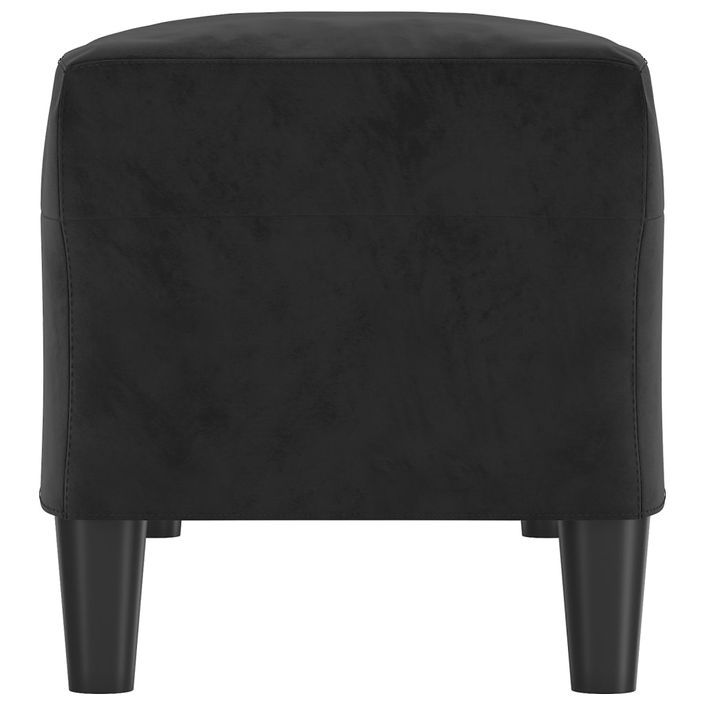 Banc Noir 100x35x41 cm Velours - Photo n°4