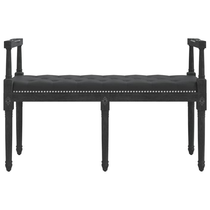 Banc Noir 110x40x70 cm Velours - Photo n°3