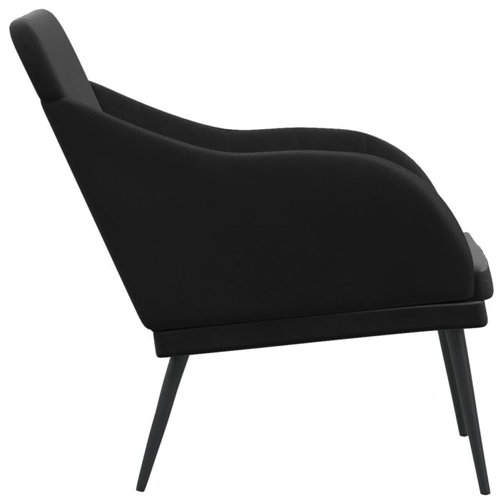 Banc Noir 110x76x80 cm Velours - Photo n°4