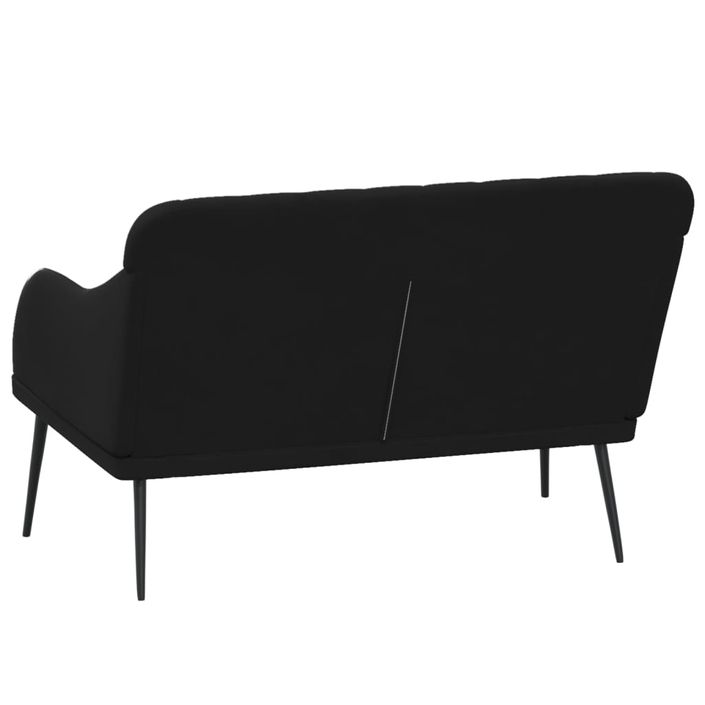 Banc Noir 110x76x80 cm Velours - Photo n°5