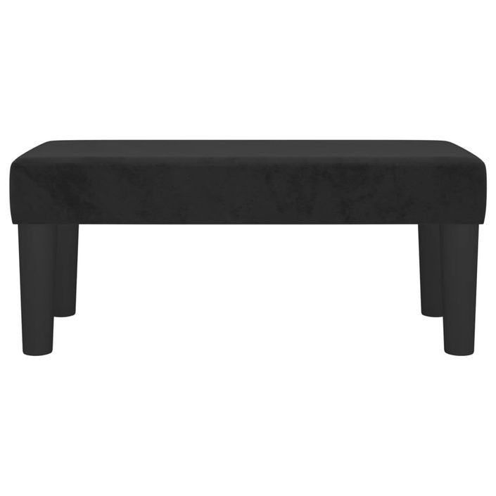 Banc Noir 70x30x30 cm Velours - Photo n°3