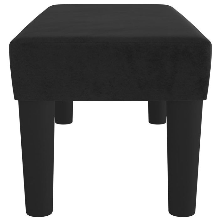 Banc Noir 70x30x30 cm Velours - Photo n°4