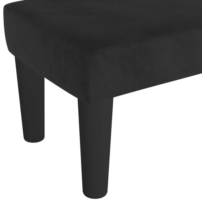 Banc Noir 70x30x30 cm Velours - Photo n°5