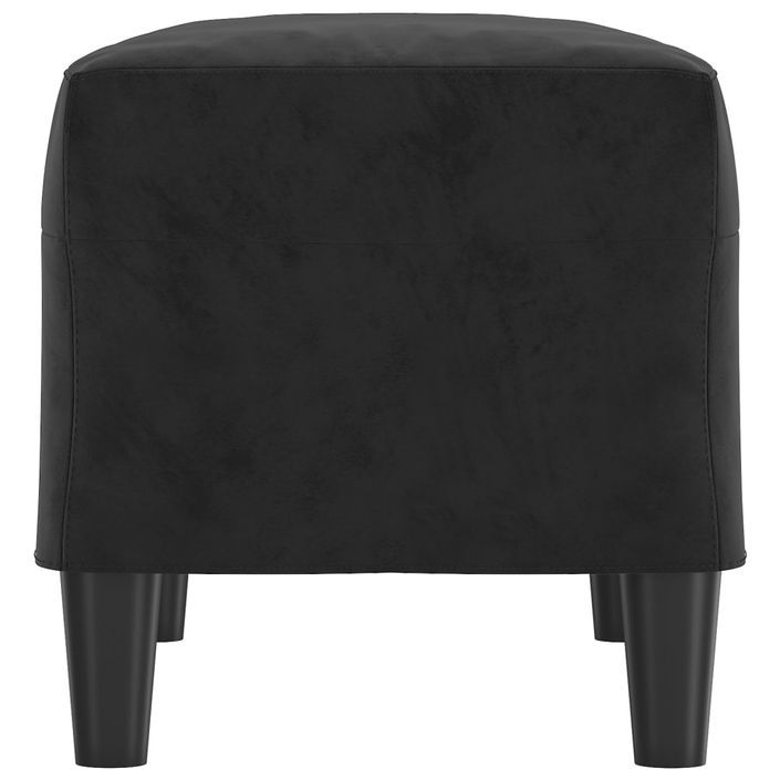 Banc Noir 70x35x41 cm Velours - Photo n°4