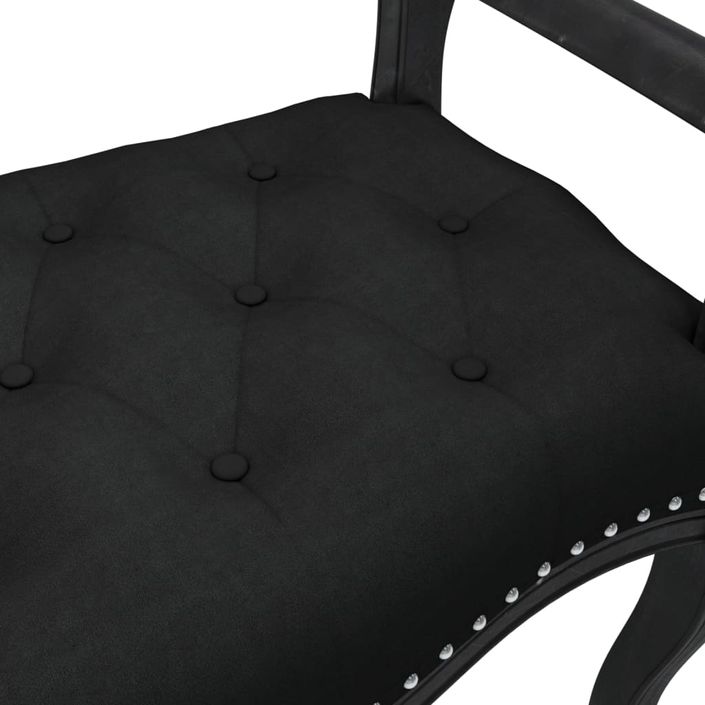 Banc Noir 80x45x60 cm Velours - Photo n°5