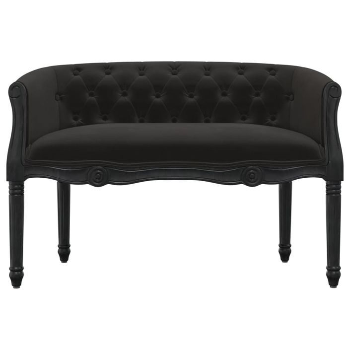 Banc Noir 98x56x69 cm Velours - Photo n°3