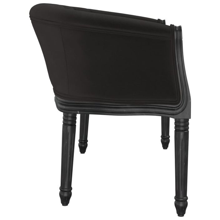 Banc Noir 98x56x69 cm Velours - Photo n°4