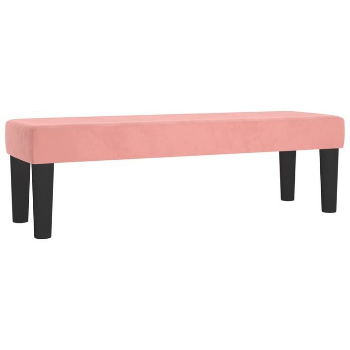 Banc Rose 100x30x30 cm Velours - Photo n°2