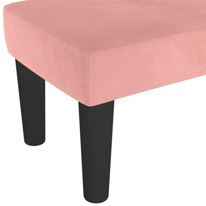 Banc Rose 100x30x30 cm Velours - Photo n°5