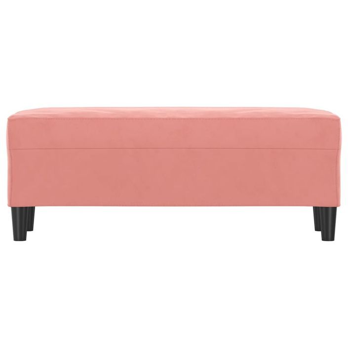 Banc Rose 100x35x41 cm Velours - Photo n°3