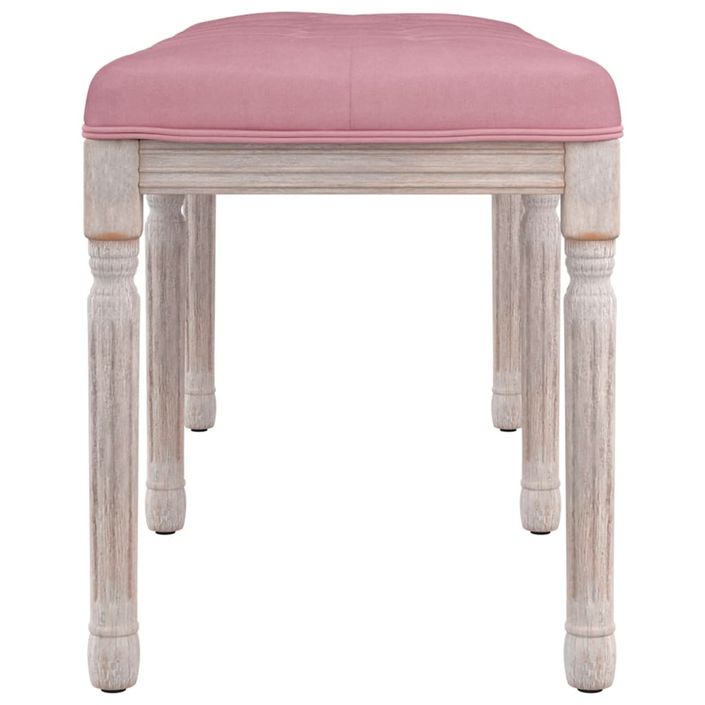 Banc Rose 110x40x49 cm Velours - Photo n°4