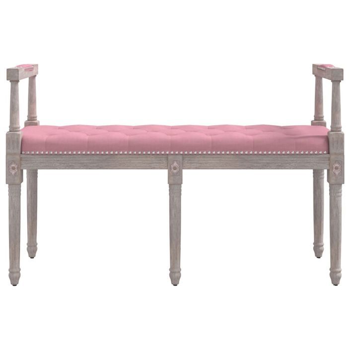 Banc Rose 110x40x70 cm Velours - Photo n°3